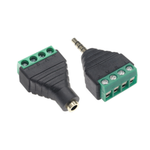 3.5mm gold-plated headphone plug, three ring four segment stereo, no soldering head, audio head to terminal accessories