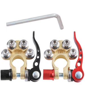 Top Quality 210g/set Brass Connector Clamp Quick Release / Adjust Disconnect Multi Link Battery Terminal Positive &Negative