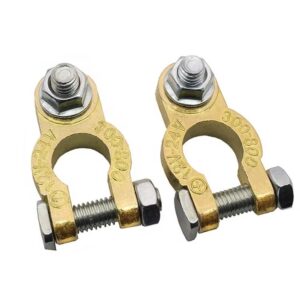 Pure Brass Pile Head Screw Terminal Battery Column Joint Clamp Car Battery Clip