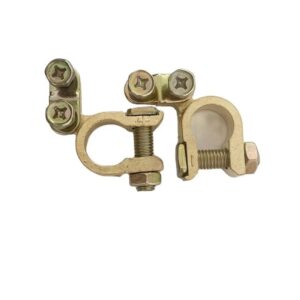 Factory Direct Sales Automotive Access Screw Terminals Aluminum Alloy Battery Clamps Brass Plated Battery Terminals