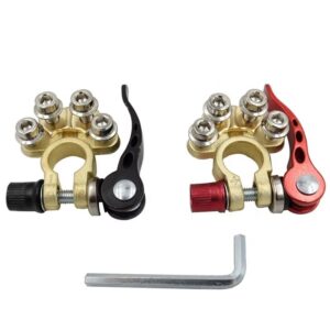 In Stock 6-24V Brass Plated Zinc Alloy Quick Release Adjust Disconnect Multi Link Battery Terminal Positive &Negative