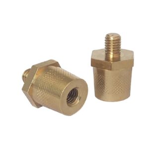 2pcs Battery Terminal Connector, Auto Battery Terminal Brass Post Adapter, Top Post Thread Terminal Charging Post Extender Adapt