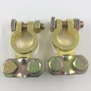Pure Brass Battery Terminal Clip Connector with Cover Positive &Negative