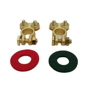 TOP Quality Brass Battery Terminal Clip Connector with Cover Positive &Negative
