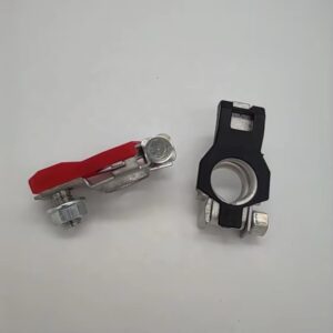 Universal Tin Plated Brass 12V Quick Release Battery Terminal Clamp Connector Screw Type with Positive & Negative Cover