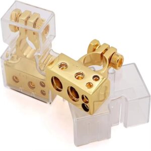 Best  Quality  Brass Battery Terminal Clamp Connector with Cover  and Anti-corrosive Washer Positive &Negative